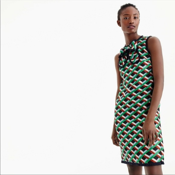 SOLD- HP 🎉 EUC J. Crew Geo Dress - Picture 1 of 6